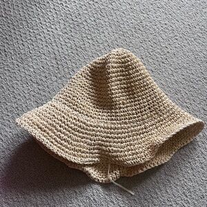 Tan Crochet Bucket Hat